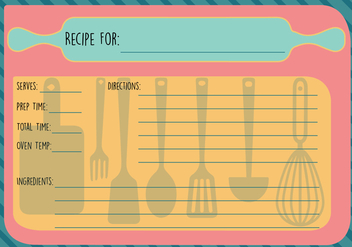 Free Recipe Card Vector - Free vector #360633